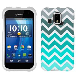Kyocera Hydro XTRM Chevron Grey Green Turquoise Pattern Phone Case Cover: Cell Phones & Accessories