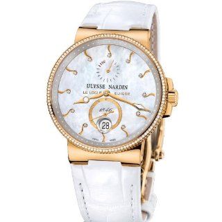 New Ladies Ulysse Nardin Maxi Marine Diver Chronometer Solid 18K Rose Gold Diamonds Watch 266 66B/991: Watches