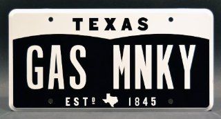 Fast N' Loud / Texas DMV Accurate / Gas Monkey Garage / GAS MNKY *Metal* Vanity License Plate 
