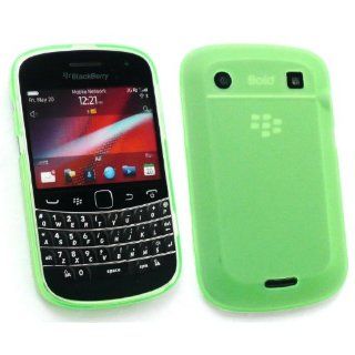 BlackBerry 9900 / 9930 Bold Touch Rubber TPU Gel Case Cover Skin Frosted Pattern Green By Kit Me Out Cell Phones & Accessories