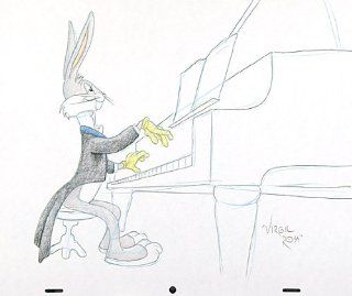 Bugs Bunny   Original Pencil Drawing By Virgil Ross Circa Late 1980's to Early 1990's of Character From Cartoon.: Virgil Ross: Entertainment Collectibles