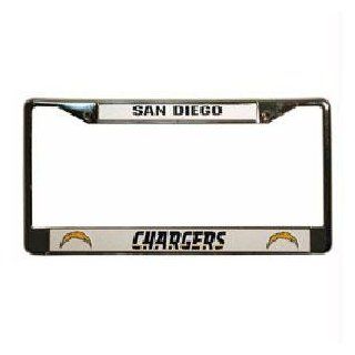 San Diego Chargers Chrome License Plate Frame(New Logo) : Sports Fan License Plate Frames : Sports & Outdoors