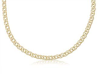 14K Solid Yellow Gold Double Open Link Chain / Necklace 5mm Wide 16" inch Long: Jewelry