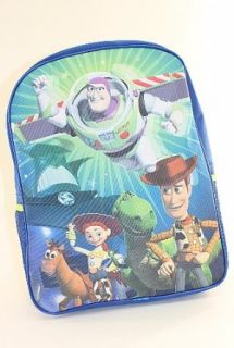 Disney Toy Story Kids Blue and Green Backpack School Bag.: Clothing