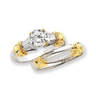 14k Two tone AAA Diamond engagement ring Diamond quality AAA (SI2 clarity, G I color) Jewelry