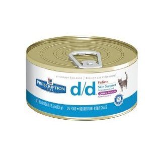 Hill's Prescription Diet d/d Feline Skin Support Duck Formula Canned Food 24/5.5 oz cans : Pet Food : Pet Supplies