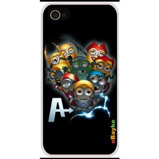 ke DCM 36 Apple iPhone 5 Funny Cartoon Movie Despicable Me 2 Cute Minions Minion as The Avengers Pattern Snap on Protective Skin Case Cover: Cell Phones & Accessories