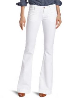 Stitch's Women's Fitted Flare Colored Jean, White, 30
