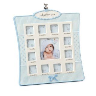 Nat and Jules Baby's First Year Frame, Blue  Nursery Picture Frames  Baby