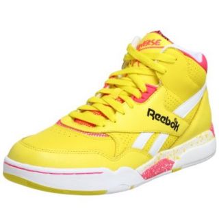 Reebok Men's Reverse Jam Mid Sneaker,White/Yellow/Pink,8 M: Shoes