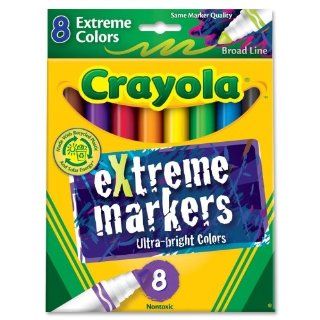 Wholesale CASE of 25   Crayola Ultra Bright eXtreme Markers Extreme Markers, Non Toxic, 8/ST, Neon/Assorted : Overhead Markers : Office Products
