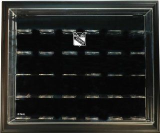 NHL New York Rangers 30 Puck "Case Up" Display Case, Black : Sports Related Display Cases : Sports & Outdoors