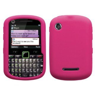 Soft Silicone Skin Case(Hot Pink) For MOTOROLA WX404(Grasp): Cell Phones & Accessories