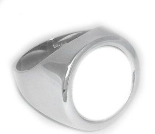 1/10 Isle of Man Cat Coin Ring Sterling Silver High Polished No Coin: Jewelry