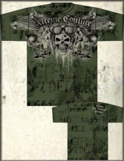Xtreme Couture Randy Couture Death From Above Signature Tee Shirt in Military Green UP TO XXXL / 3XL at  Mens Clothing store: