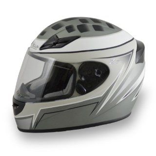 Medium FS 6 Snell M2010 Motorcyle Kart Graphic Silver/Blk Matt Helmet by Zamp: Automotive
