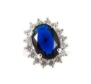 Kate Middleton Inspired Sapphire Engagement Ring Gift Boxed, Size 9: Jewelry