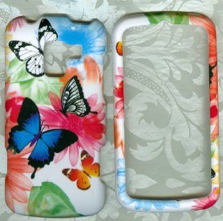 butterfly Hard phone Cover Case Protector LG Enlighten VS700 Verizon rubberized Cell Phones & Accessories