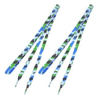Sports Shoes Blue Black Green Camouflage Pattern Shoelaces Pair: Health & Personal Care