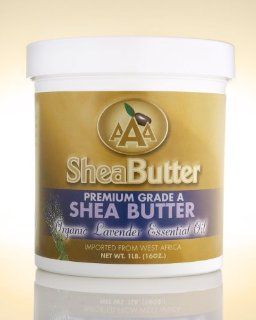 100% Unrefined Certified Grade A Shea Butter with a Hint of Organic Lavender Essential Oil 16 oz. By AAA Shea Butter : Health And Personal Care : Beauty