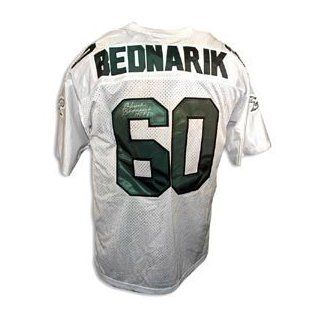 Chuck Bednarik Signed Philadelphia Eagles Throwback Jersey   HOF 67 at 's Sports Collectibles Store