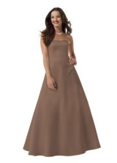 Satin Strapless Ball Gown with Pockets Lapis, 2 at  Womens Clothing store: