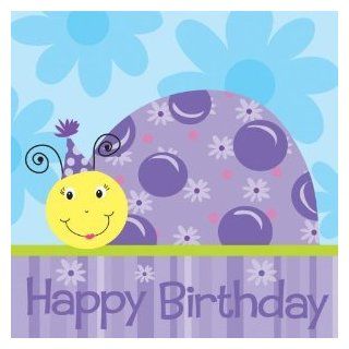 Little Lady Bug Happy Birthday Paper Lunch Napkins (18 Pack): Toys & Games