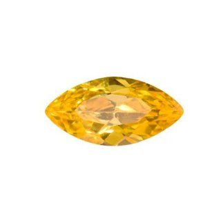 10x5mm Marquise Golden Yellow Cz   Pack Of 2   Loose Gemstones