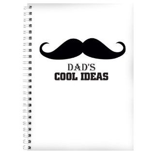Personalized Mustache A5 Notebook   Shipped From England   Fathers Day, Birthday : Wirebound Notebooks : Office Products