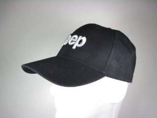 Jeep Baseball Hat Cap "Black" Adj. Velcro Back New: Everything Else