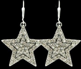 From the Heart Beautiful Christmas Star Earrings Sparkling with Clear Crystal Rhinestones!!!Approximately 1.5 inches long & 1 1/4 inch wide  Gift Boxed. Celebrate Christmas with these Beautiful Earrings. Perfect Gift for the Woman You Love!!! : Sports 
