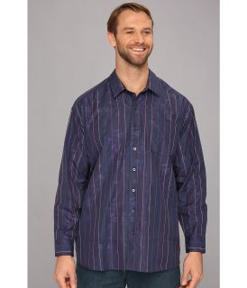 Tommy Bahama Big & Tall Big Tall Segrada Stripe L/S Shirt Mens Long Sleeve Button Up (Navy)