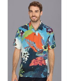 Tommy Bahama Mediterranean Blooms S/S Shirt Mens Short Sleeve Button Up (Black)