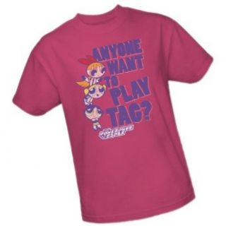 "Anyone Want To Play Tag?"    The Powerpuff Girls    Cartoon Network Adult T Shirt, XXX Large: Movie And Tv Fan T Shirts: Clothing
