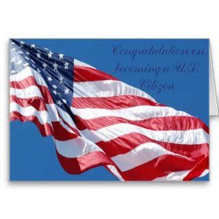 Congratulations On Becoming A US Citizen Card : Greeting Cards : Office Products