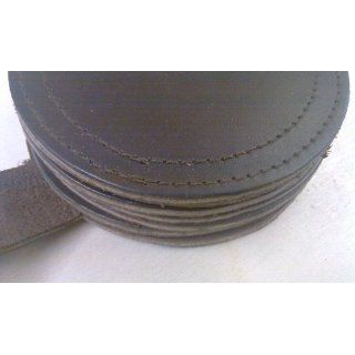 Leather Stitched Round Coasters (Set of 8 Coasters) PICRS8 BLK: Kitchen & Dining