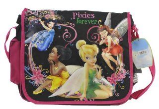 Hot Summer Backpack Deal   Disney Tinkerbell and Fairies Young Adult Messenger Bag and Spongebob Pack of Four Kid Hangers Set, Messenger Bag Size Approximately 14": Toys & Games