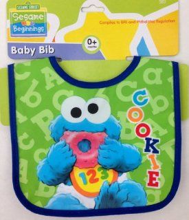 Sesame Street Beginnings Cookie Monster Baby Bib   Newborns (0+ months) : Baby Products : Baby