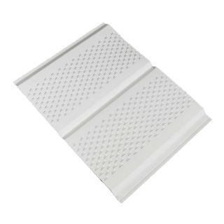 Amerimax White Double Vented Soffit (Common: 12 in x 12 ft; Actual: 13 in x 12 ft)