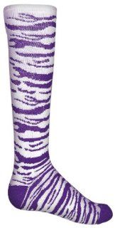 Red Lion Safari Zebra Striped Athletic Socks WHITE/PURPLE 6 8.5 (NOT SHOE SIZE  SEE SIZES BELOW)  Athletic Hoodies  Sports & Outdoors