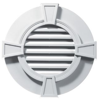 Builders Edge White Vinyl Gable Vent (Fits Opening: 8 in x 8 in; Actual: 30 in)