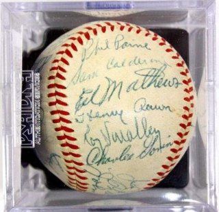 Autographed Hank Aaron Baseball   1954 Team Graded Psa dna 7 5   Autographed Baseballs : Sports & Outdoors