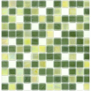 Elida Ceramica Recycled Grass Glass Mosaic Square Indoor/Outdoor Wall Tile (Common: 12 in x 12 in; Actual: 12.5 in x 12.5 in)