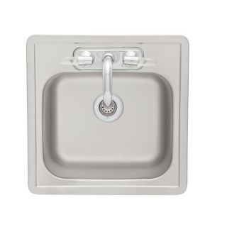 Franke USA FrankeUSA 22 Gauge Single Basin Drop in Stainless Steel Bar Sink Faucet Included