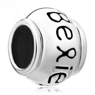 Pugster Believe 925 Sterling Silver Believe In You European Beads Charm Fits Pandora Charms Bracelet: Pandora Charms I Believe: Jewelry
