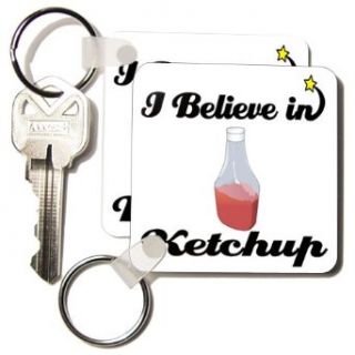 Dooni Designs I Believe In Designs   I Believe In Ketchup   Key Chains   set of 2 Key Chains: Clothing