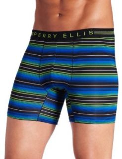 Perry Ellis Men's Stripe Boxer Brief, Green Fig, Large at  Mens Clothing store
