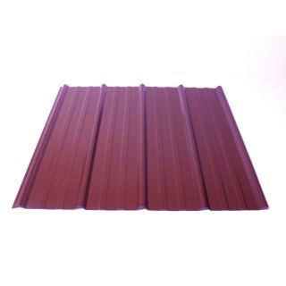 Fabral 10 ft x 37.75 in 29 Gauge Brick Red Ribbed Steel Roof Panel