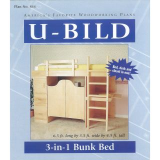 U Bild 3 in 1 Bunk Bed Woodworking Plan