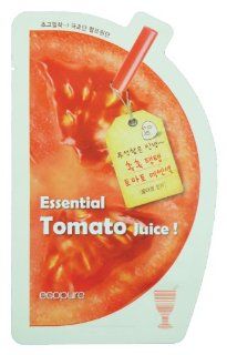 ECOPURE ESSENTIAL TOMATO JUICE TRIPLE LAYER FACIAL MASK (CONTAINS COLLAGEN & TOMATO EXTRACT)   10 SHEETS  Beauty